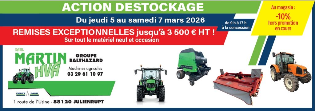 ACTION DESTOCKAGE MARTIN HVA 5-7 MARS 2026